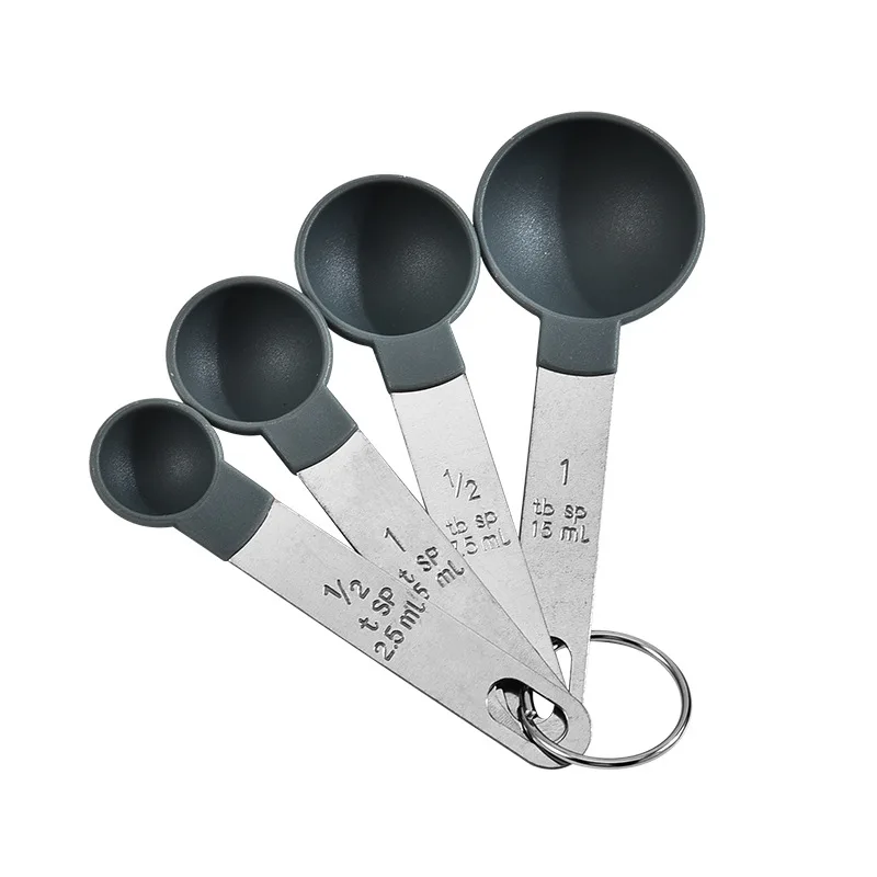 

4 Pcs/Set Kitchen Cooking Accessories Tea Coffee Measuring Spoon New Durable Stainless Steel Measuring Cup Measuring Tools Set