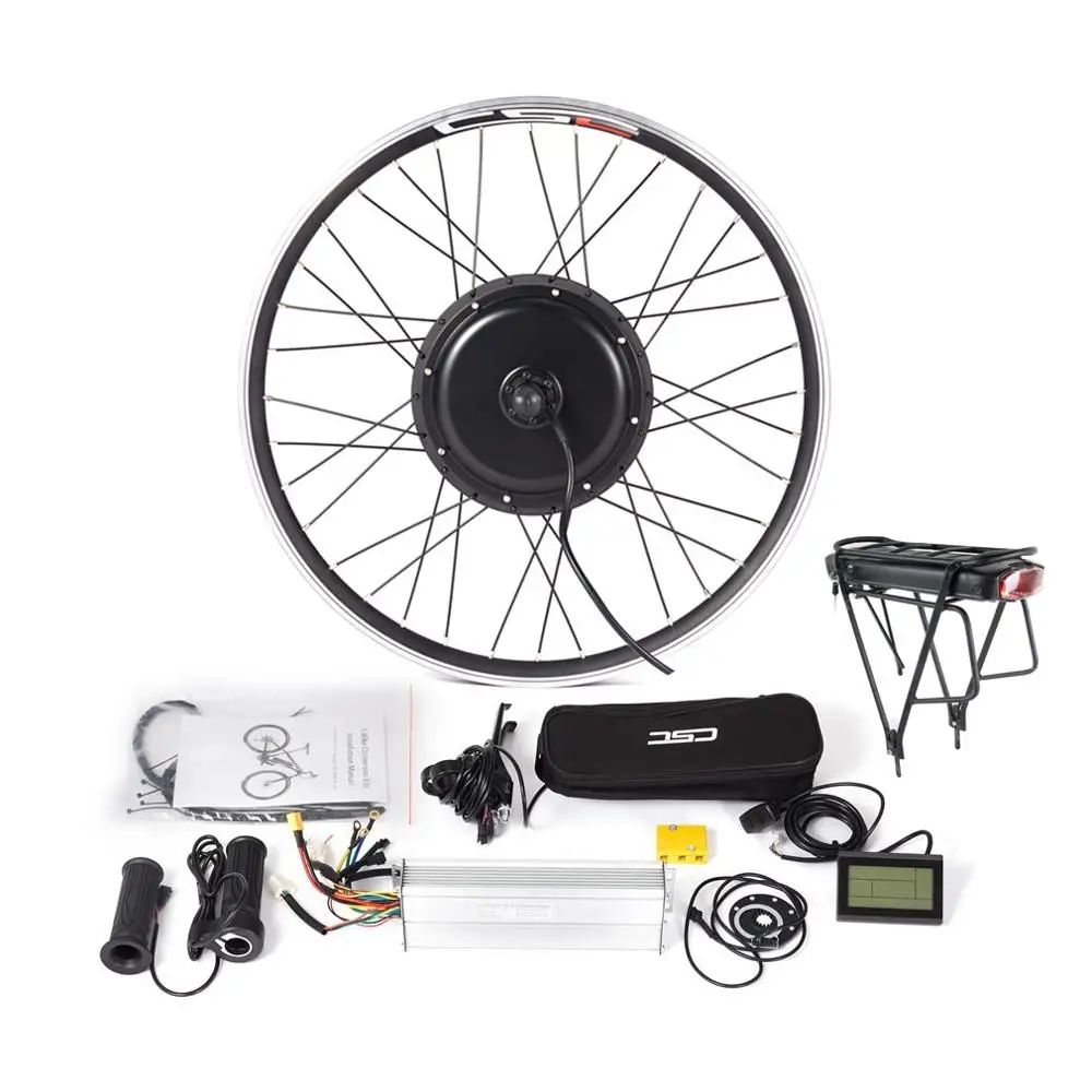 RearKitBatteryRack 36V 250W MTB E-bike Conversion Kit with Brushless Hub Motor LCD3 Display+36V 10Ah Lithium Battery+Double Layer Luggage Rack - Цвет: RearKitBatteryRack