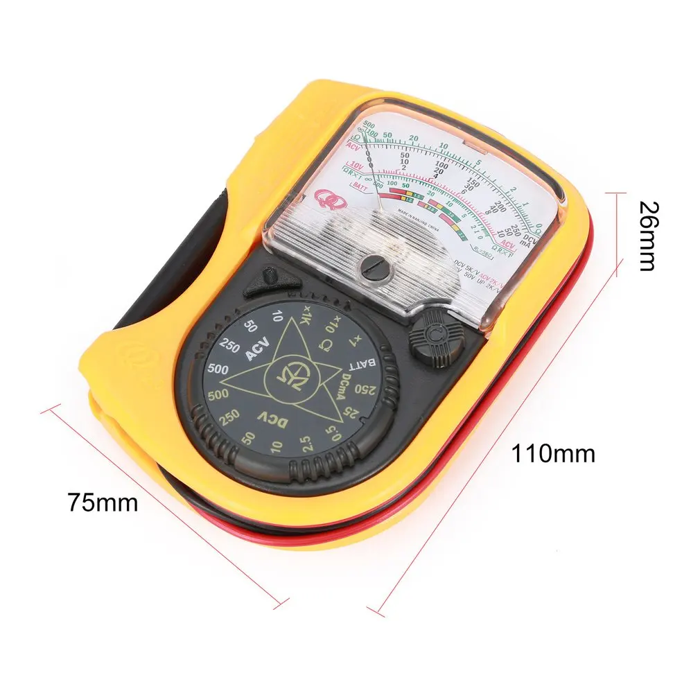 

QQ2.0 Hand-hold Pocket Pointer Analog Multimeter AC/DC Voltmeter Mechanical Ammeter Current Voltage Resistence Tester Meter
