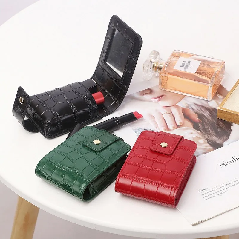 Новая сумка для губной помады из натуральной кожи чехол хранения косметики с