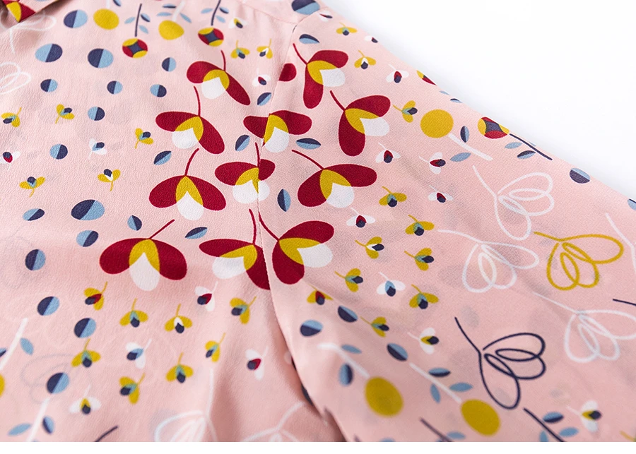Женская шелковая блузка, натуральный шелк, креп, с принтом, блузки для женщин, с длинным рукавом, блузка, рубашка,, Офисная Женская блузка
