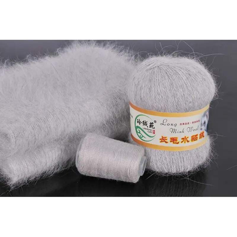Мягкая норковая шерсть Роскошная ручная вязка длинная кашемировая вязаная пряжа