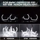 Дневной светильник комплект светодиодов глаза ангела кроя Стиль гало кольца DTM U Форма светильник белого цвета для хэтчбеков BMW серий 1 E81 E82 E87 E88 2004-2012 ксенон