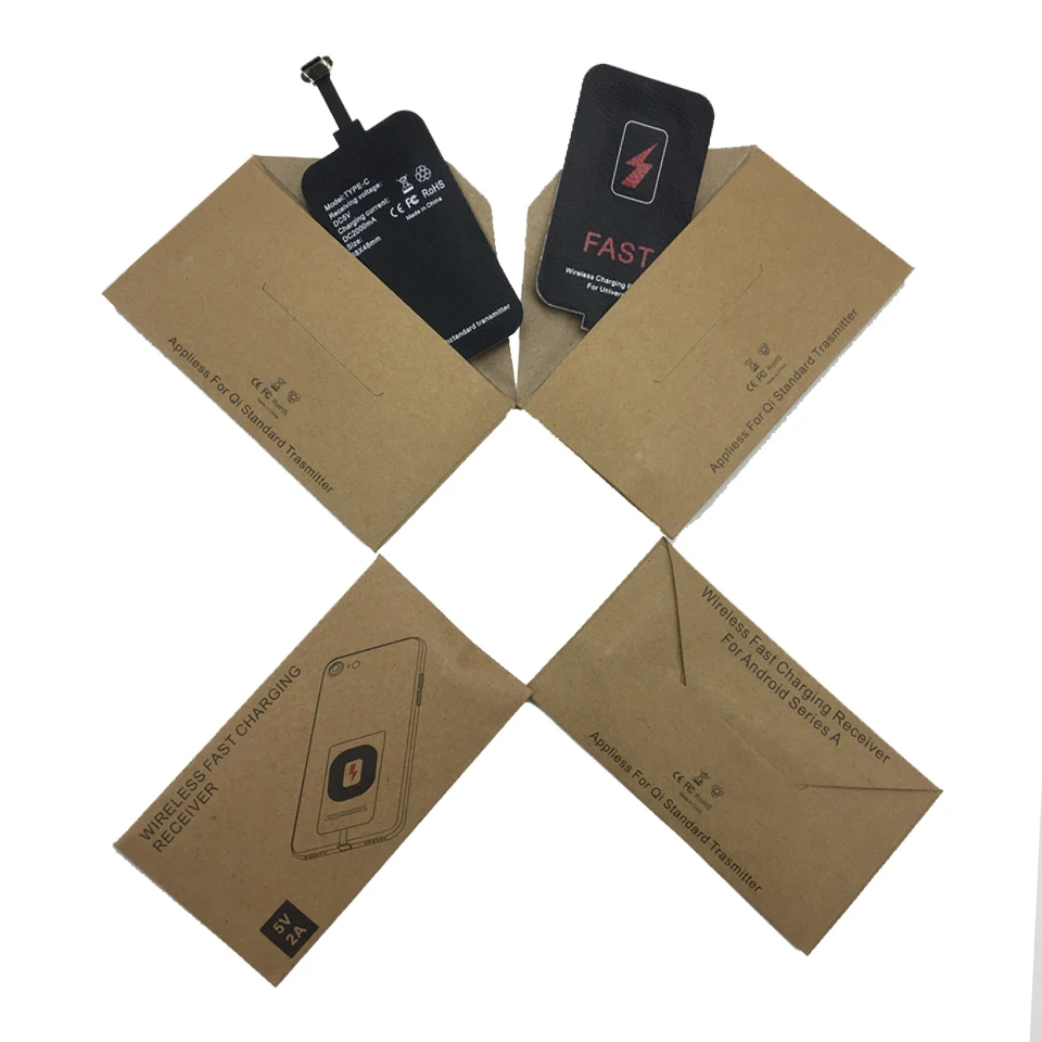 10 Вт 5В/2а Qi Беспроводное зарядное устройство приемник телефон катушка USB-C для iPhone