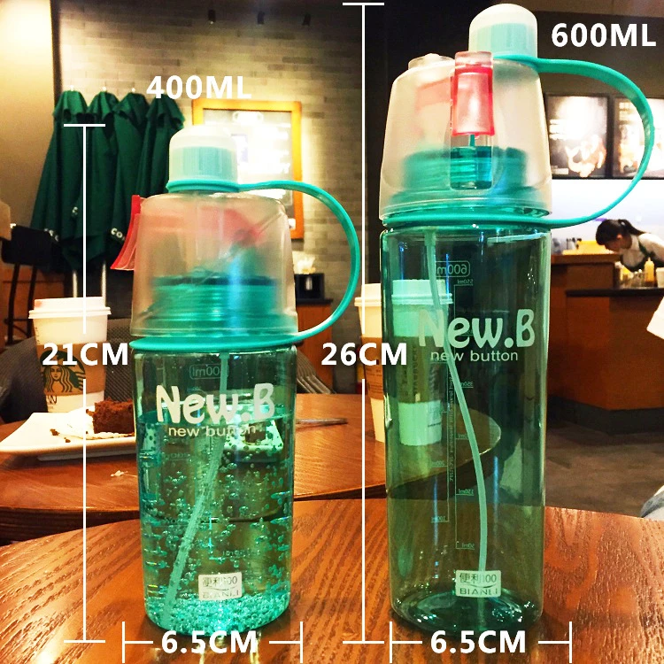 Originality Spray Cup Aquarius Motion Kettle Readily Portable Bring Cover Use sports Water bottle Plastic drinkware | Дом и сад