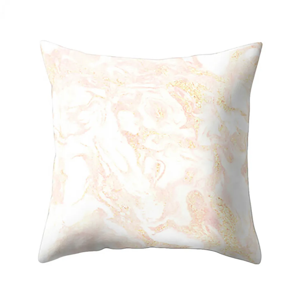 New Creative Simple Pillow Cover Fashion Geometric Marble Textured Printing Delicate Sponge Sofa Home Decoration | Дом и сад