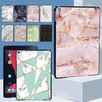 for apple ipad 2021 9th generation 10 2 inch anti fall marble pattern tablet back shell case free stylus
