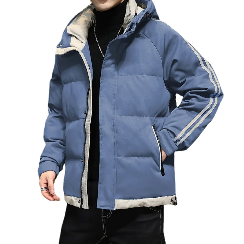 

2021 Parka Autumn Winter Jackets Men's Thick Padded Coat Casual Clothing Outerwear Fashion Hooded Jacket