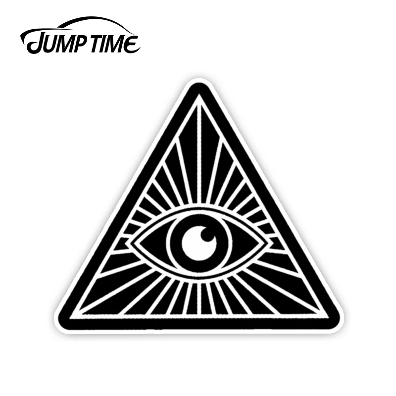

JumpTime 13cm x 13cm For All Seeing Eye Illuminati NWO Vinyl Decal Funny Sticker Car Truck Window Decal Bumper Car Accessories