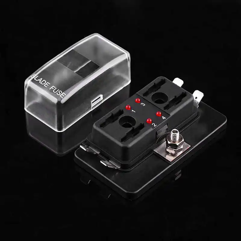 4 ходовой блок предохранителей с цепным блоком и светодиодной Предупреждение