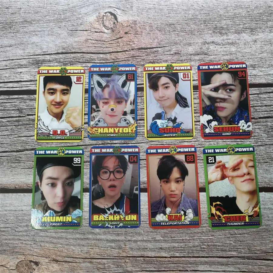 Kpop EXO сила музыки фото карты Самостоятельная автограф Фотокарта постер 8