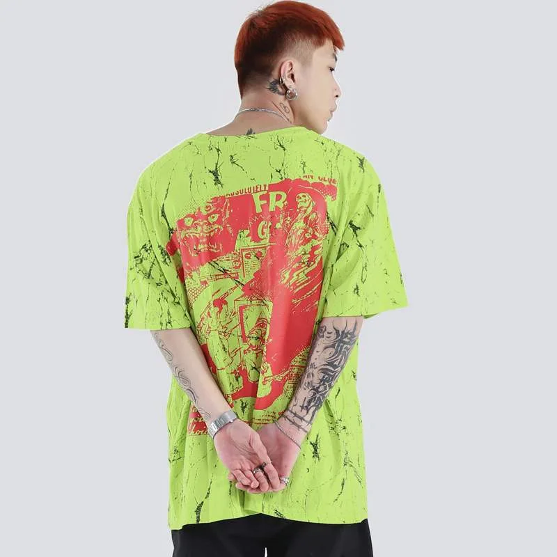 Aelfric Eden Tie Dye Harajuku футболка для мужчин 2020 Семейные футболки с коротким рукавом и