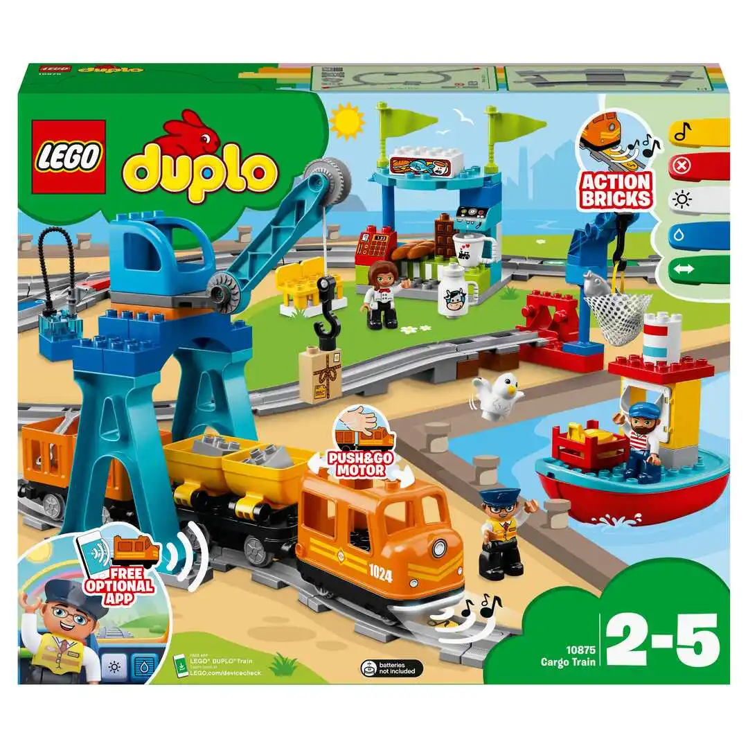 Конструктор LEGO DUPLO 10875 "Грузовой поезд" | Игрушки и хобби