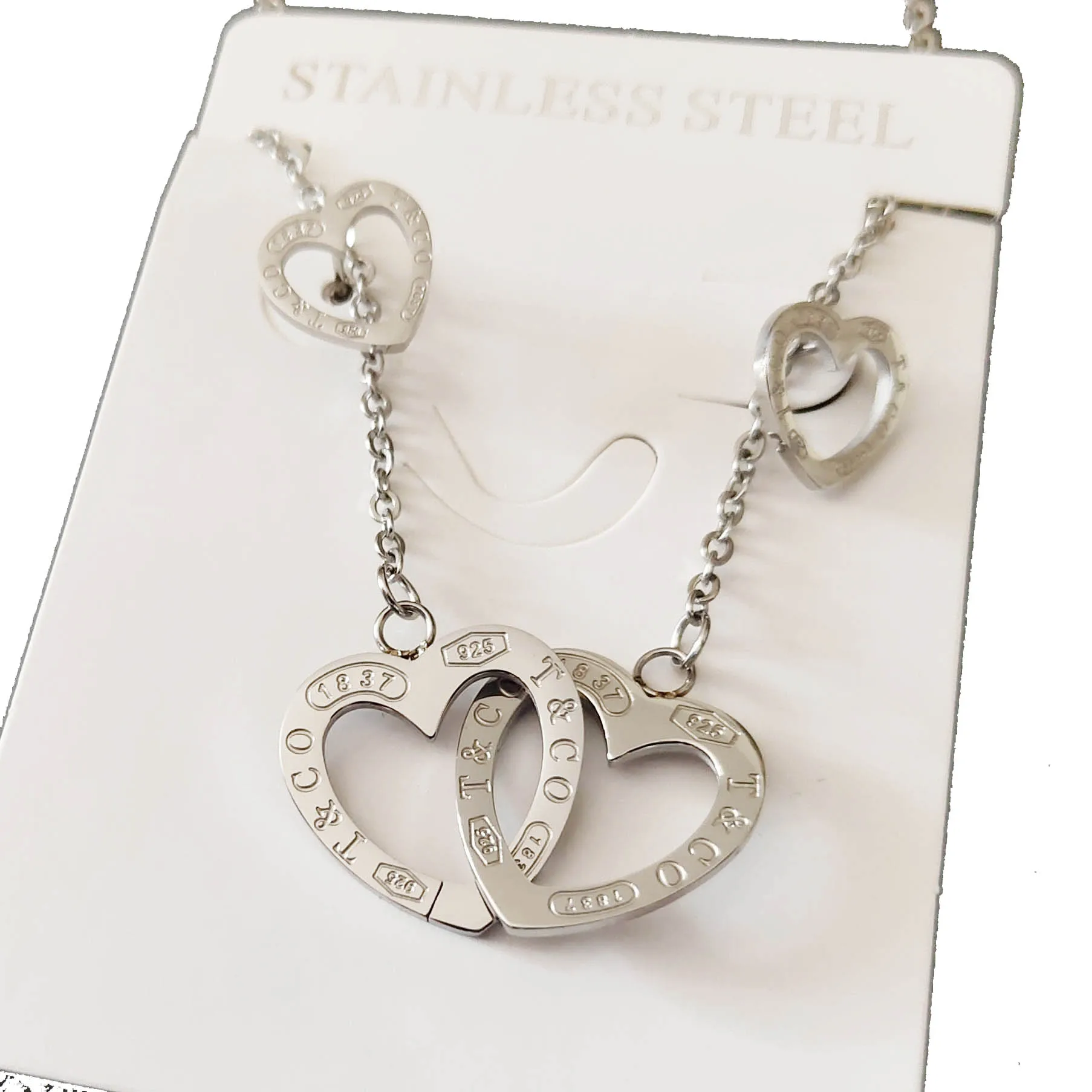 Хит продаж стильные серьги в форме сердца из нержавеющей стали золотистого цвета