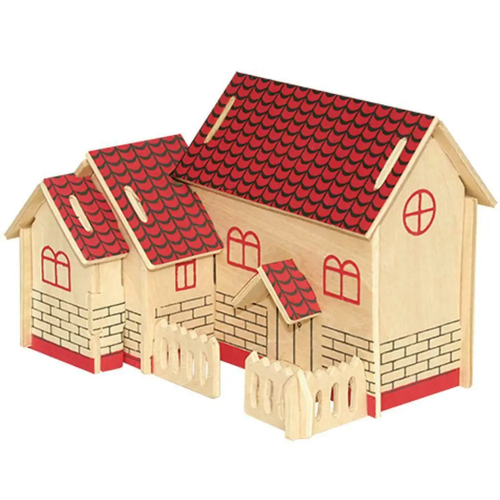 Woodcraft DIY 3D Строительный набор Глобальная модель дома деревянная головоломка для