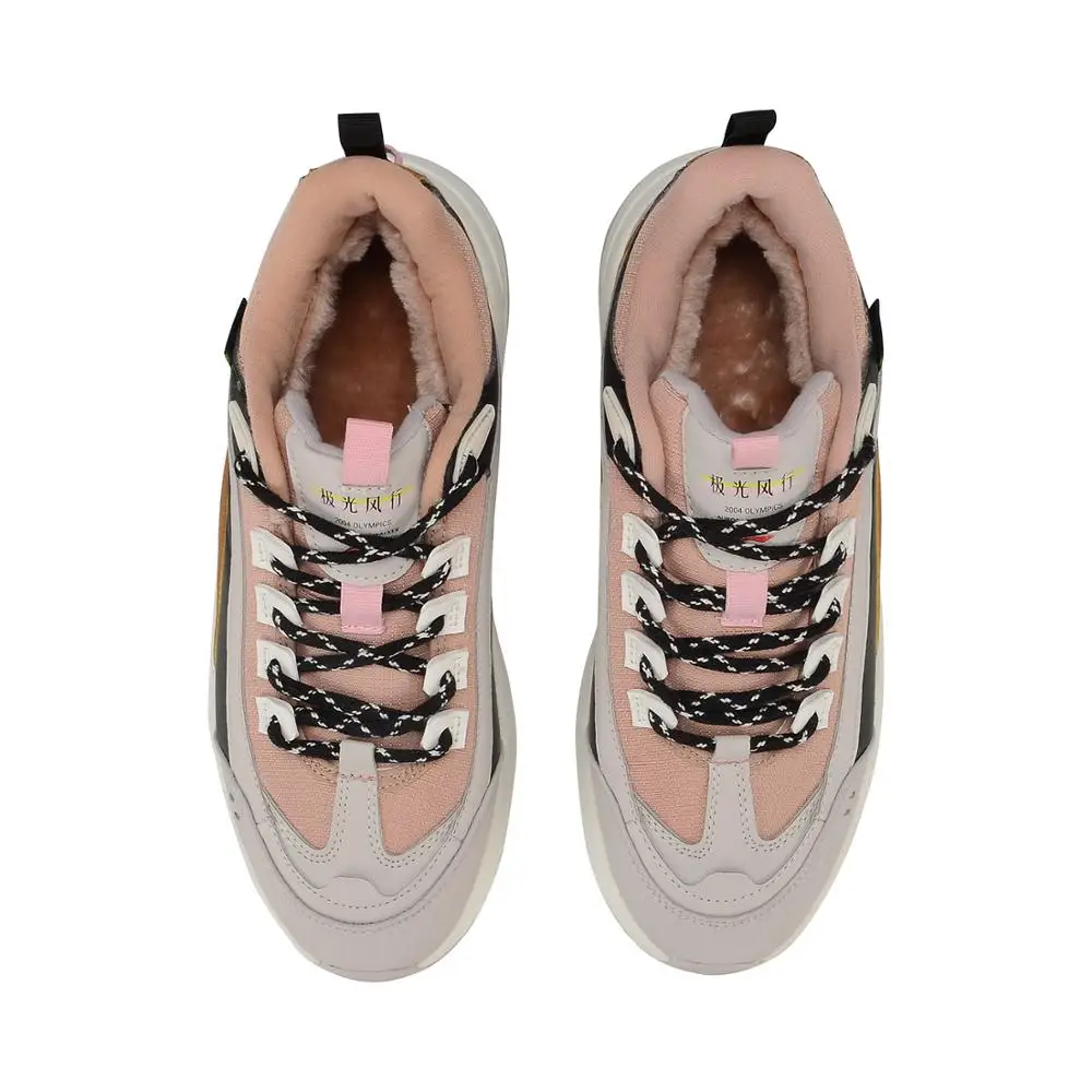 

(Break Code)Li-Ning Women AURORA WINDWALKER WINTER Classic Lifestyle Shoes Winter Warm Fleece Sport Shoes Sneakers AGCP298