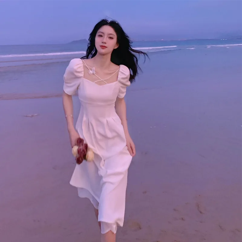 Сказочной бабочки большой воротник французские квадратные белый темперамент