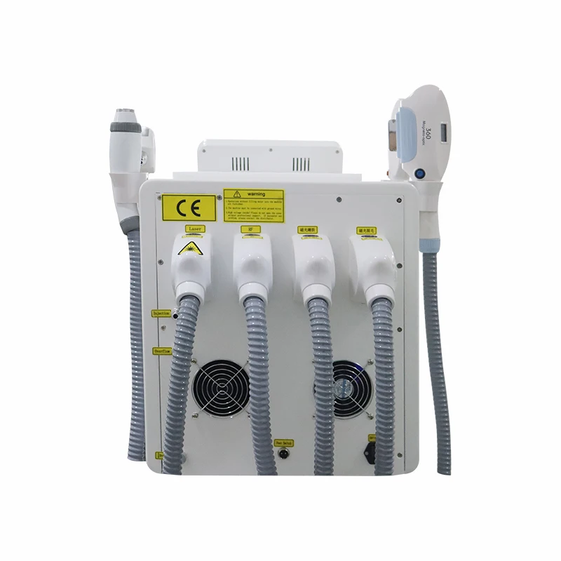 ADG Многофункциональный 4 в 1 360 Megneto OPT Nd Yag Лазер RF машина Удаление волос татуировок