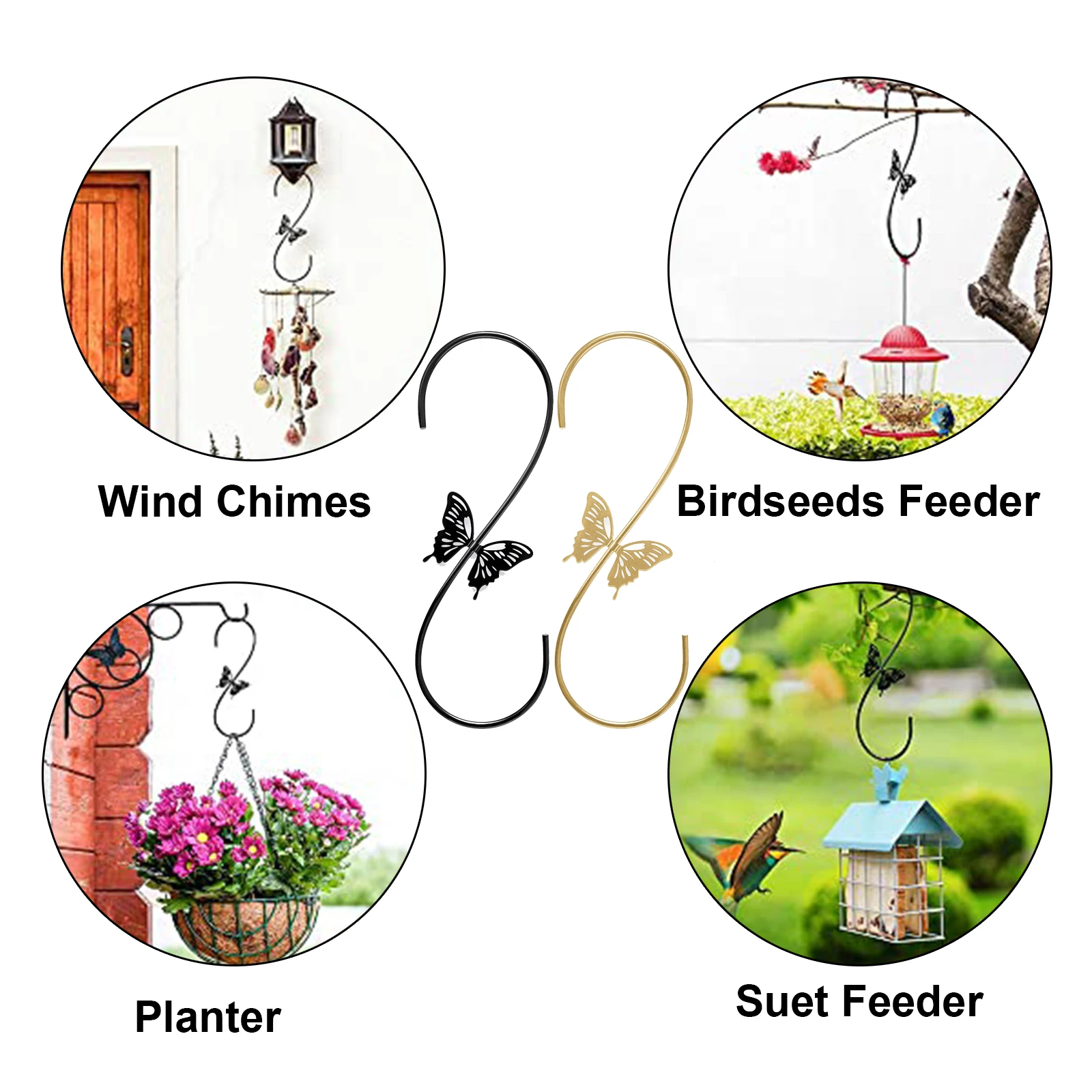 Attractive Bird Feeder Hooks 11inch Hummingbird Hangers S for Hanging Feeders Birdhouse Plants Ornaments | Дом и сад