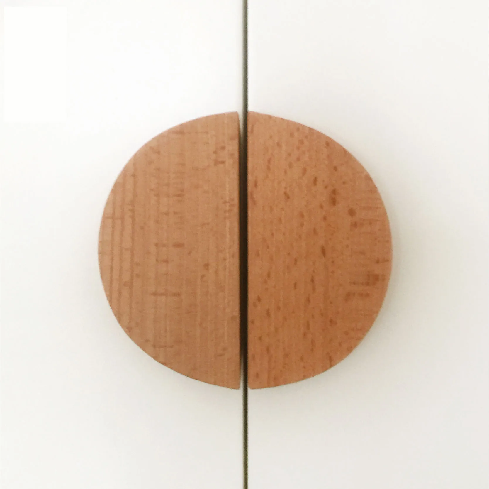 

Japanese-style Cabinet Solid Wood Knobs Semicircular Handles Drawer Closet Dresser Pulls Furniture Hardware
