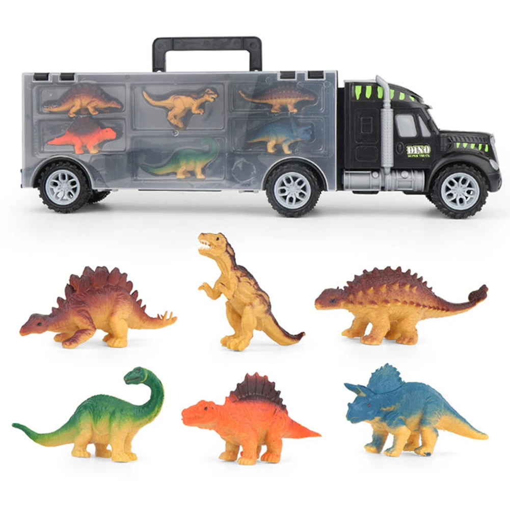 

Dinosaur Container Truck Children Early Learning Supplies Deformation Storage Box for Fun Kids Educational Toys