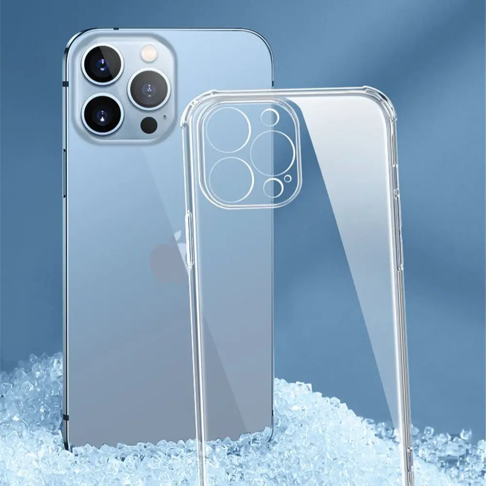 

For iPhone 13 Pro Max Shockproof Case on iPhone 12 11 Pro XS Max Transparent Silicone Case X XR 6 7 8 Plus 12 13 Mini Back Cover