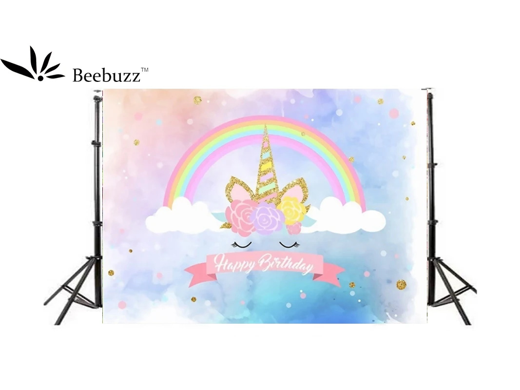 Beebuzz фото фон радужный Цвет единорог день рождения праздник фотография фон|Фон