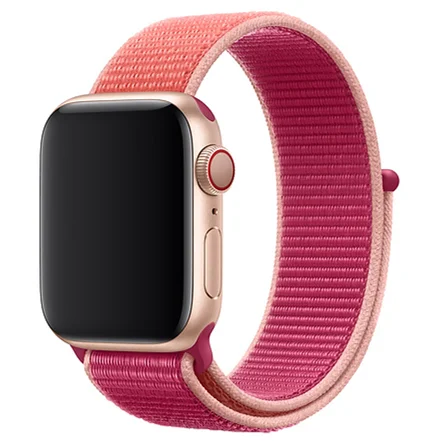 Светильник со светоотражающим браслетом, спортивный ремешок для Apple Watch, 44 мм, 42 мм, 40 мм, 38 мм, нейлоновый ремешок для iwatch, серия 5, 4, 3, 2, 1 - Цвет ремешка: Pomegranate