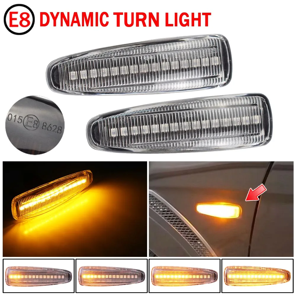 LED Dynamic Turn Signal Light Side Fender Marker Lamp Trim For Mitsubishi Lancer Evolution Evo X Outlander Sport RVR ASX Mirage |