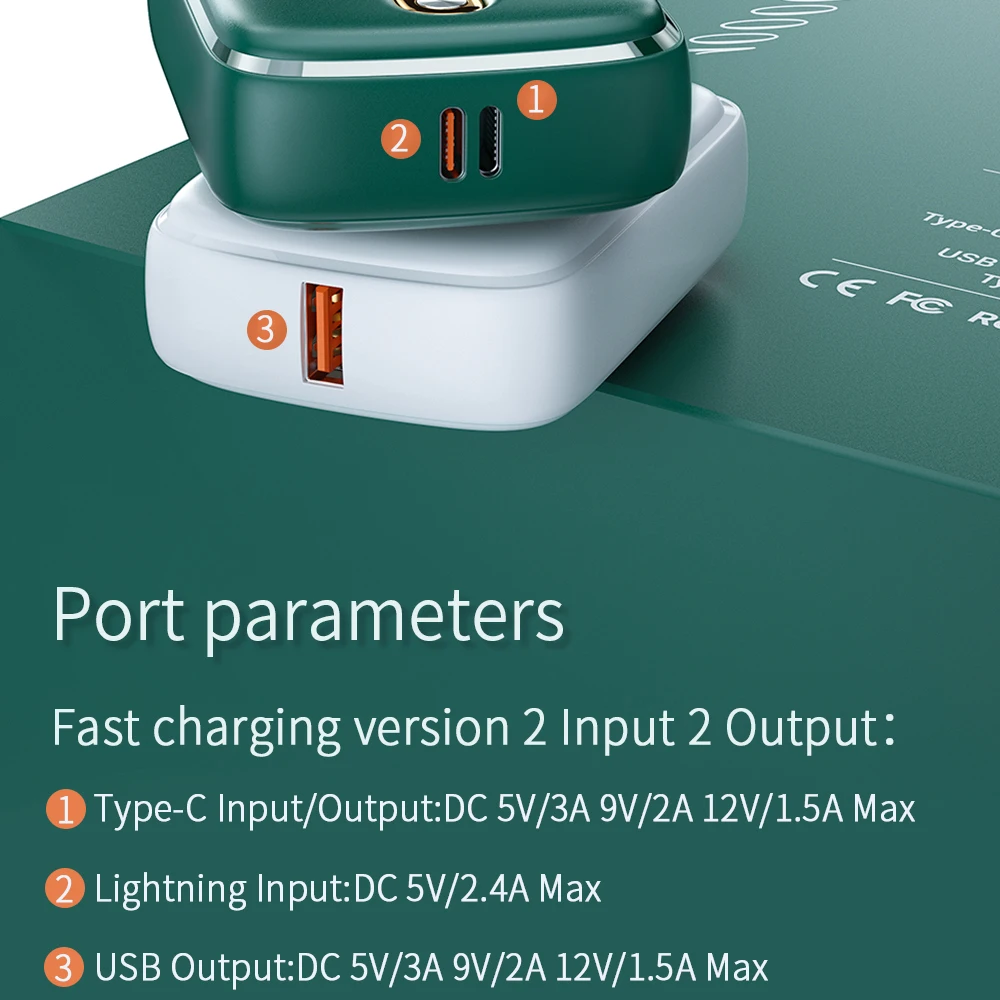 Внешний мини аккумулятор Essager на 10000 мАч Внешнее зарядное устройство QC PD 3 0 для iPhone