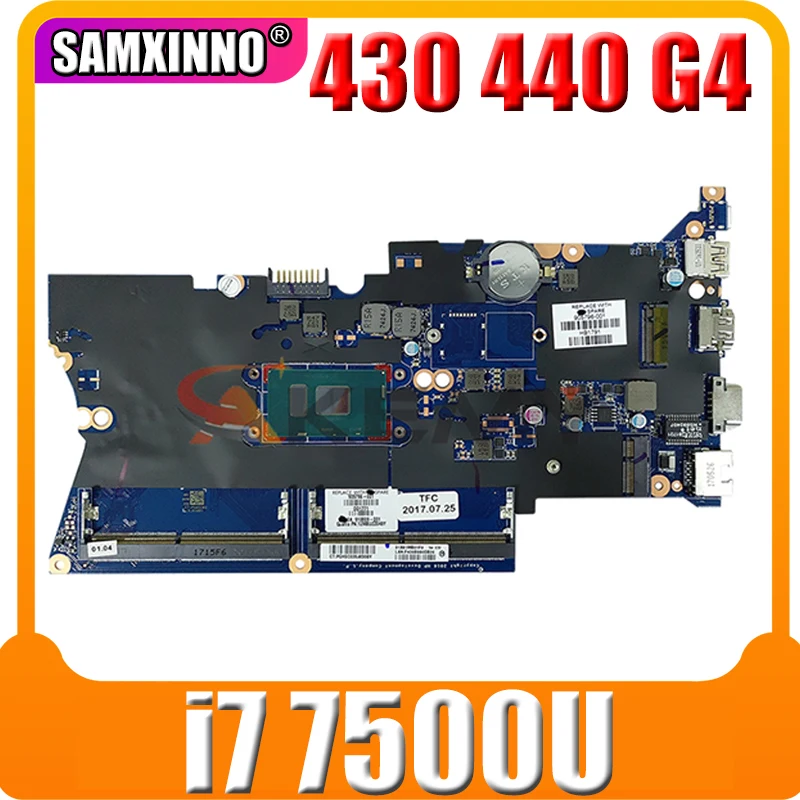 

DA0X81MB6E0 905797-601 905797-001 для ноутбука HP ProBook 430 440 G4, Материнская Плата ЦП i7 7500U DDR4 100%, тестовая работа