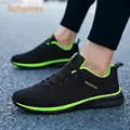 Men Casual Shoes Sneakers Summer Flying Fabric Lac-up Lightweight Comfortable Breathable Walking Plus Size 2019 New Mesh Men
