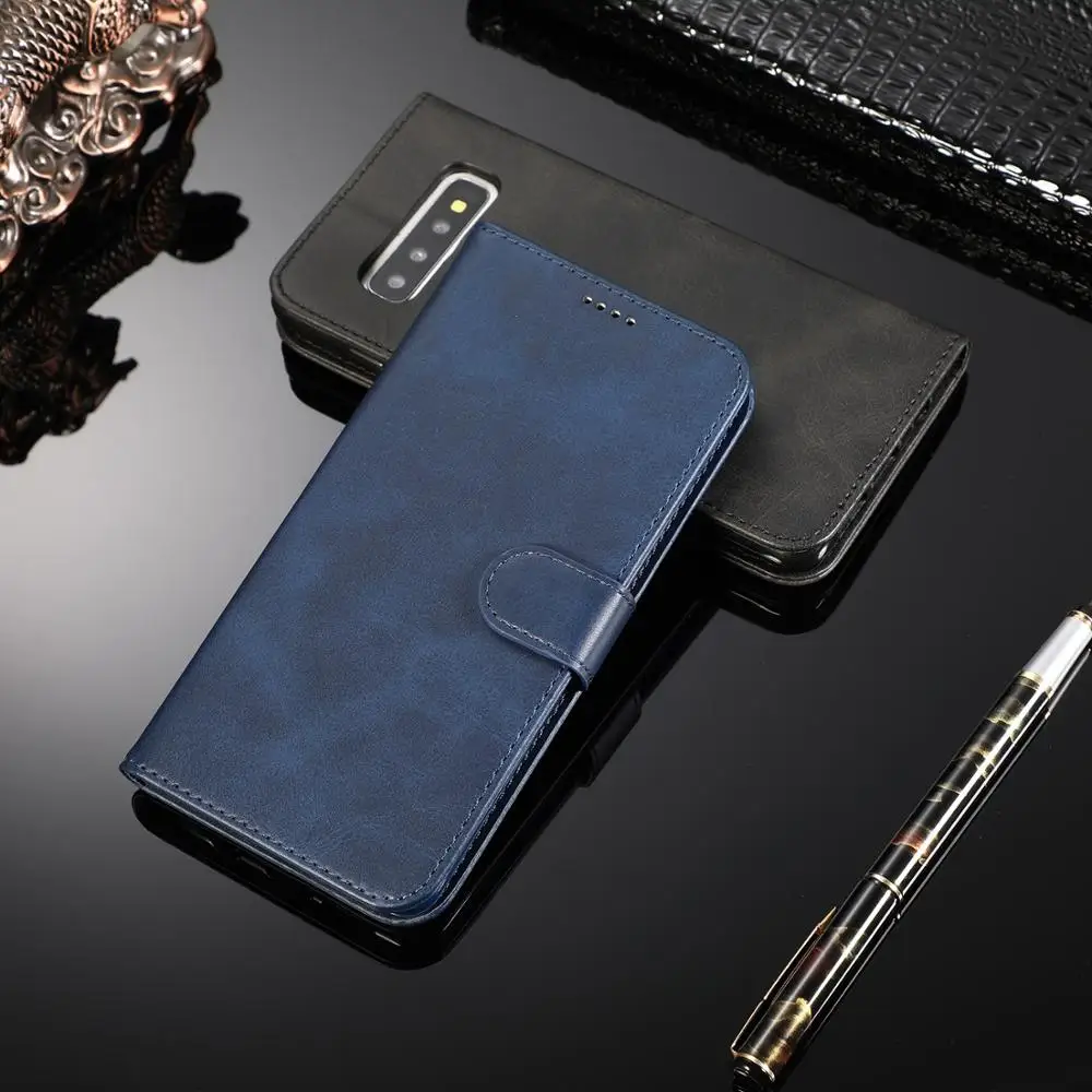 Роскошный чехол для samsung Galaxy S10 ударное падение кожаные товары Бумажник стиль S10E