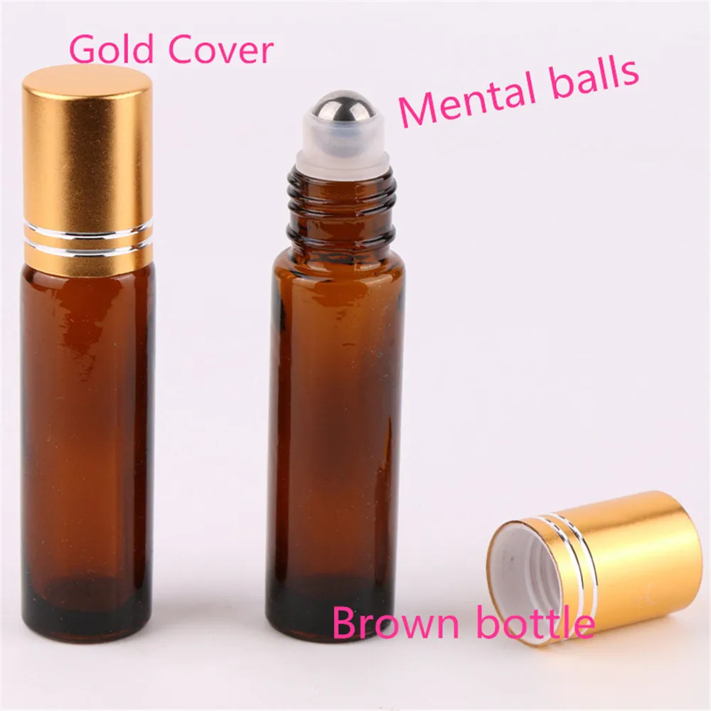 10 мл Толстый Стеклянный рулон на бутылках большой металлический роликовый шар