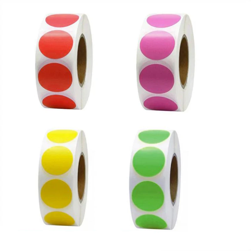 

Colorful Labels Sticky Sticker Decoration Dots Shape Paper Scrapbook Sealing Stationery Supplies 100PCS