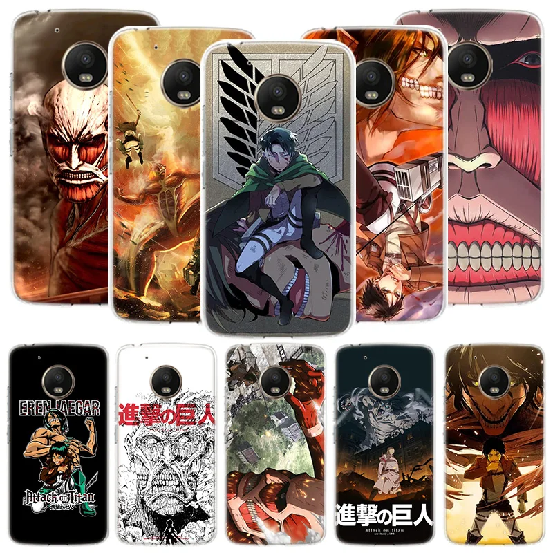 

Anime Attack on Titan Phone Case For Motorola ONE Action Vision Cover Moto G9 Plus G8 Play G7 Power G6 G5 G5S E6 E5 Capa Shell