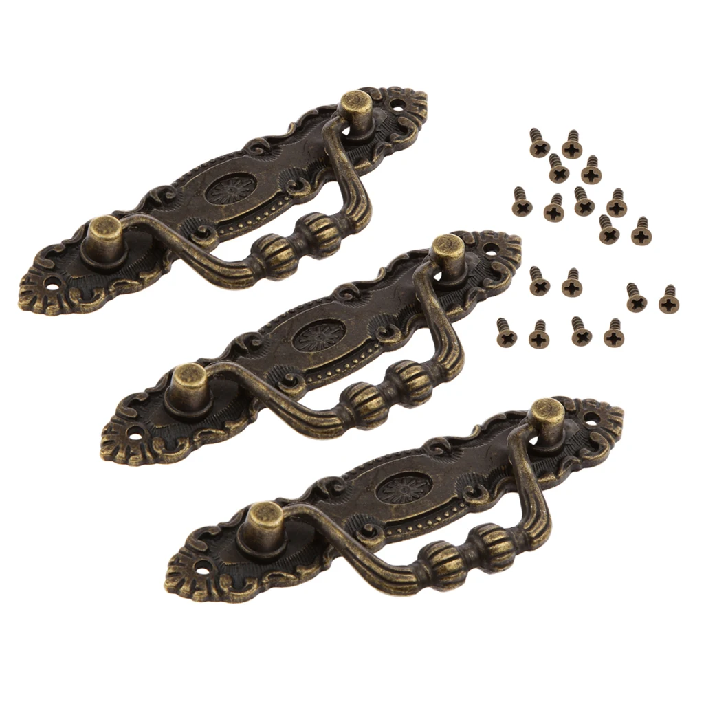 Античная бронзовая ручка аппаратного шкафа античная бронза 3 упаковки ювелирных