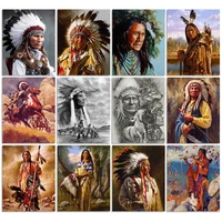 indian images kits diy picture painting by numbers figure for adults on canvas acrylic painting wall art home decoration 40x50cm