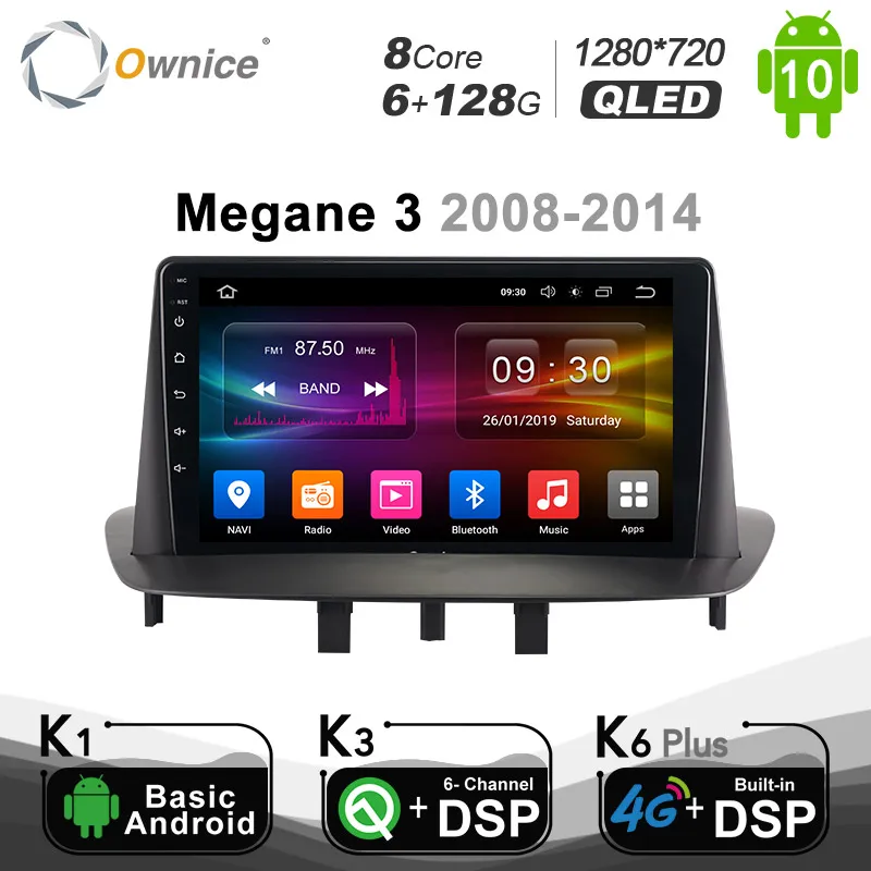 

6G + 128G Ownice Android 10,0 для Renault Megane 3 2008 - 2014 Автомагнитола мультимедийный видеопроигрыватель с GPS радио головное устройство 1280*720