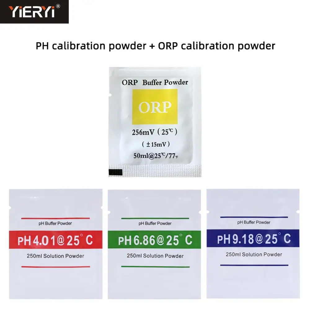 Yieryi PH буферный порошок 4 00 01 6 86 7 9 18 10 ORP тестер измеряет калибровочного