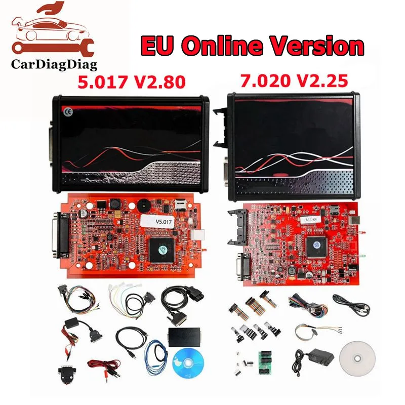 Unlimited 2.80 EU Red KTAG V7.020 4 LED 2.25 SW Online KESS V5.017 KTAG 7.020 Master KESS 5.017 OBD2 Tuning ECU Programmer