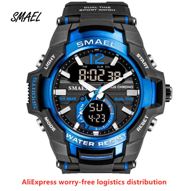 

Sport Watch Men Watches Waterproof 50M Wristwatch Relogio Masculino Big Dial Quartz Digital Military Army Clock 1805 SMAELwatch