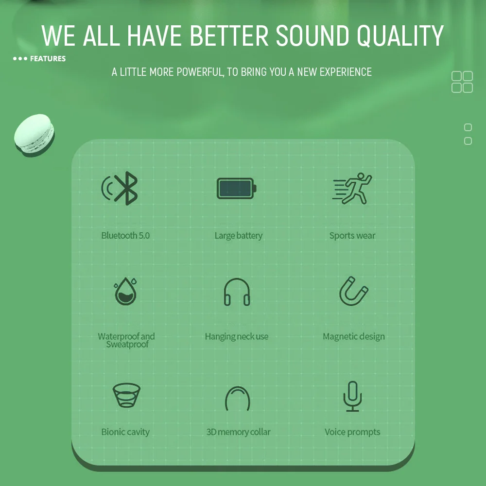 Беспроводные Bluetooth наушники с шейным ободом и микрофоном магнитная качественная