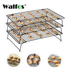 Трехслойная Штабелируемая охлаждающая стойка WALFOS, металлическая стойка для охлаждения торта, печенья, печенья, хлеба, холодильник для приготовления пищи