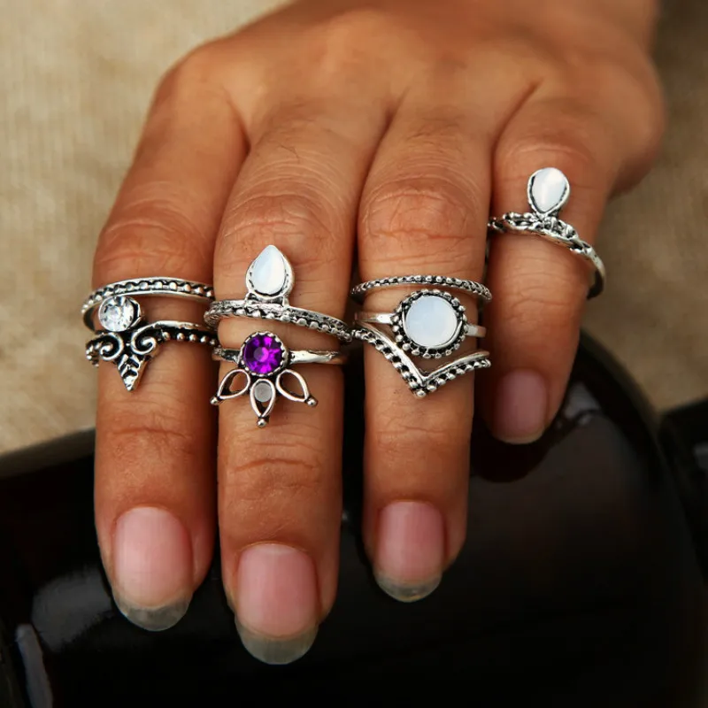 

1 Set Offres Speciales Bague Scintillante De La Saint-Valentin Pour Les amoureux En Alliage de Zinc De Faveur De Mariage