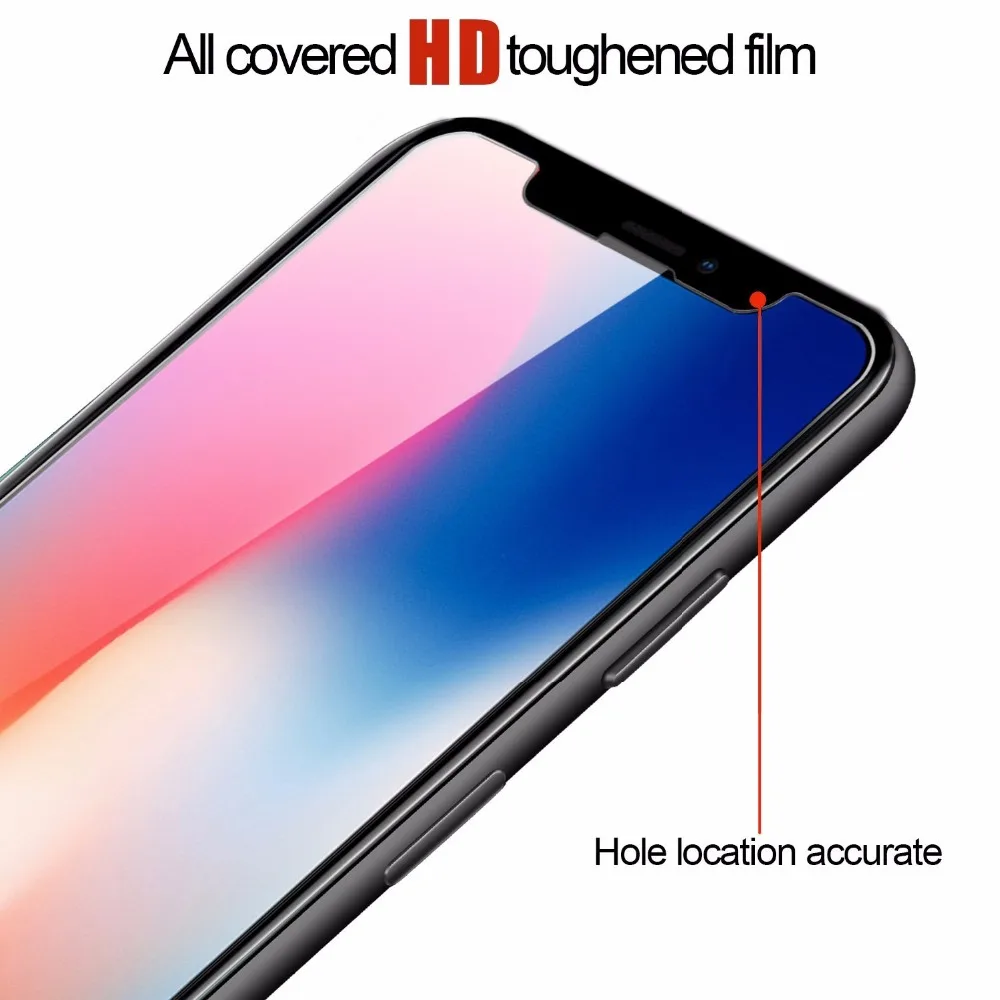 50 штук 2.5D Закаленное стекло для Apple iPhone 11 Pro XS Max XR X 8 Plus 7 6 6S SE 5 5S Защитная Пленка Покрывает не полностью