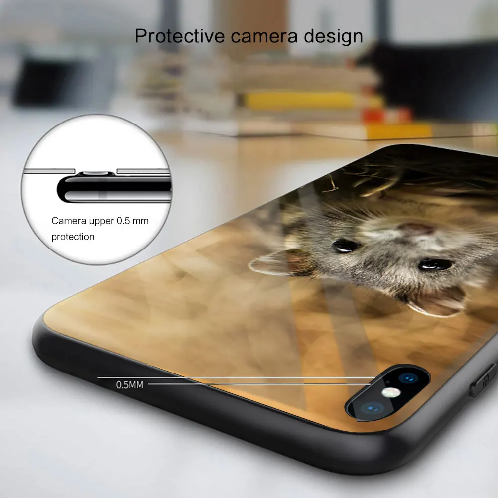 Милые мягкие стеклянные Чехлы в виде хомяка для Huawei P40 P30 P20 Pro Lite Plus P30lite P40lite E P Samrt