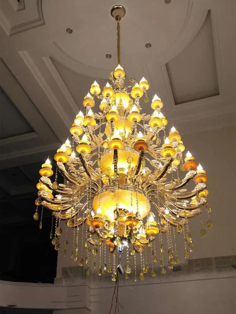 Роскошная мраморная люстра в пентхаусе светодиодный лампа для гостиной виллы