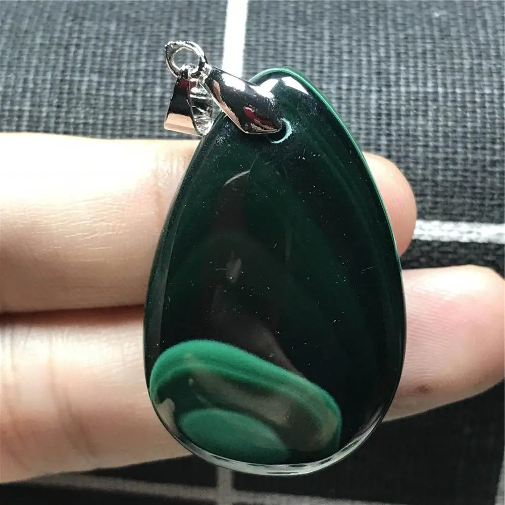 Натуральный Зеленый Малахит Подвеска из хризоколлы ювелирные изделия для женщин
