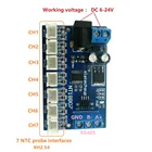 7-канальный 12 в RS485 NTC термистор, датчик температуры Modbus Rtu, плата контроля удаленного сбора B3950 10K 1%